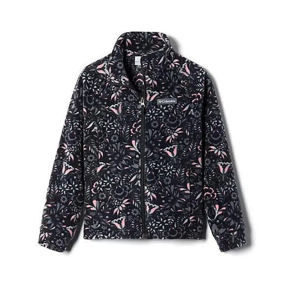 NWT Little Girls’ Benton Spring II Floral Print Fleece Jacket, Size: Small - Picture 1 of 7